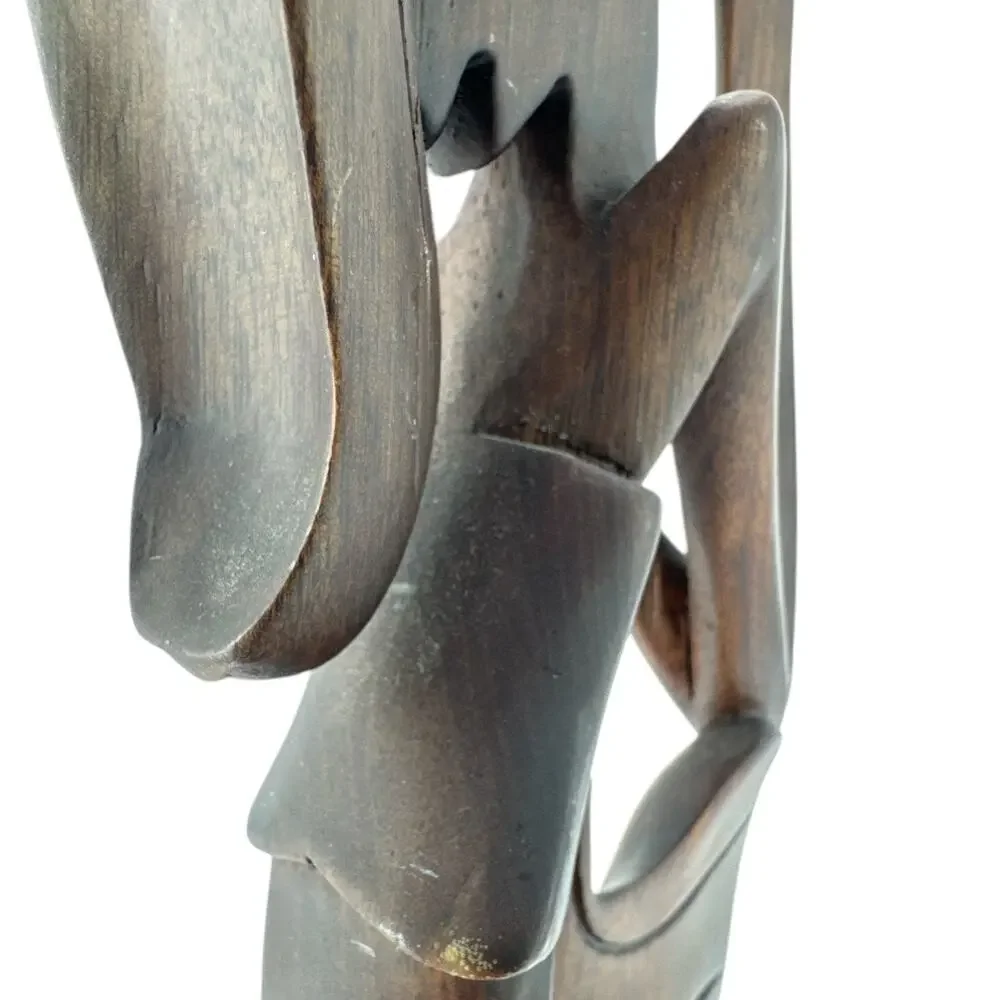 Balinese Hand Carved Wood Praying Offering Figure